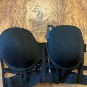 NWT black heart cage bra 36b